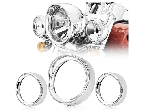 Chrome harley headlight - 7",